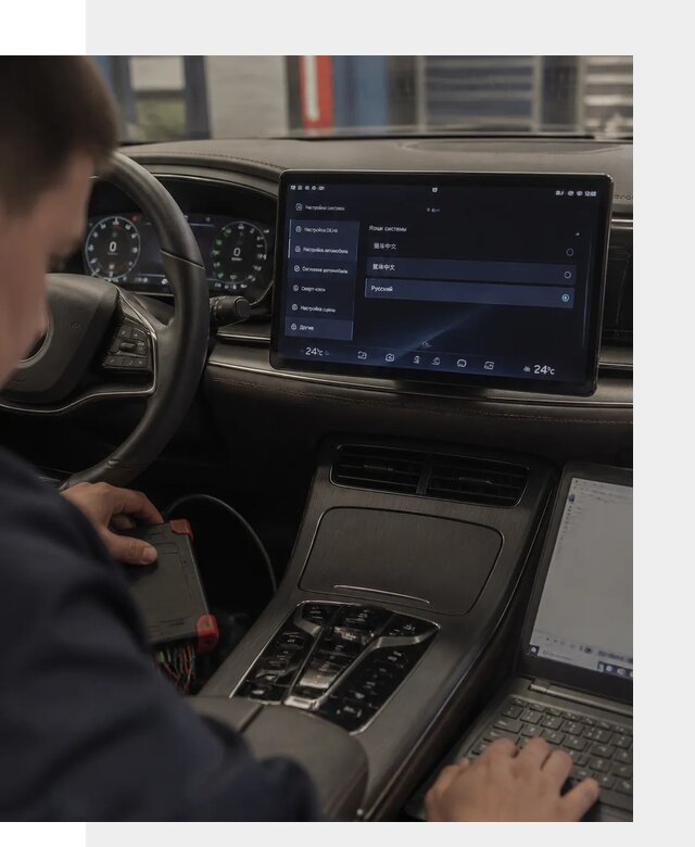 Русификация автомобиля BYD HAN для эксплуатации в Сафонове